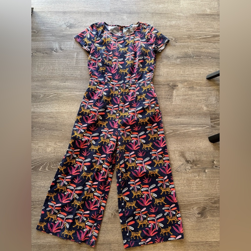 ModCloth Cheetah Jumpsuit Romper Linen